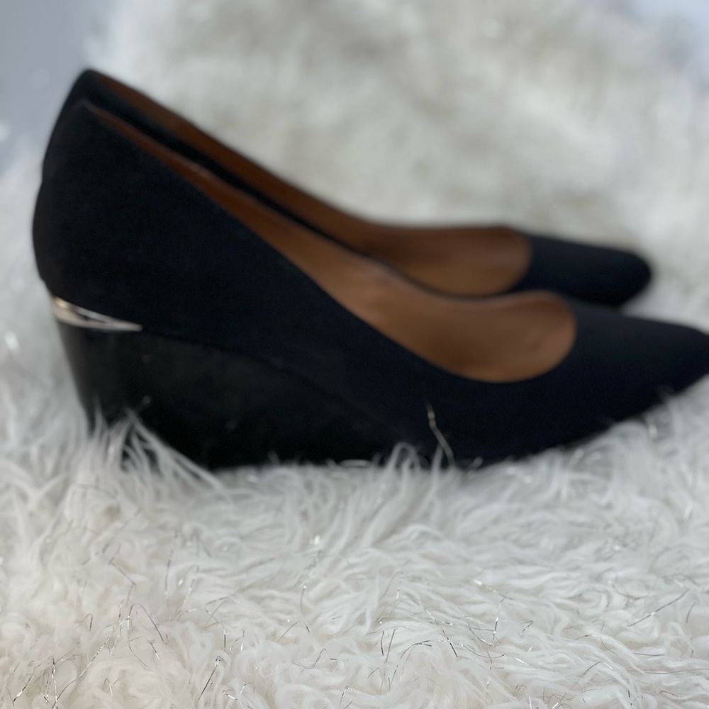 Calvin Klein Pallavi Pointed Toe Wedge Pumps